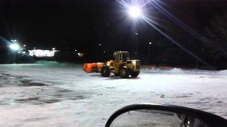 1971 Cat 950 Front end loader plowing snow [upl. by Aronos81]