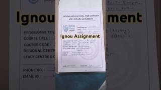 IGNOU Assignment file file ignouassignment ignou trendingignouuniversity shorts reels video [upl. by Aninep]