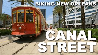 Canal Street  Biking New Orleans [upl. by Boleyn]