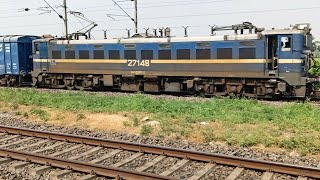 Wag 7 pulling Cement Wagon At 120 kmph [upl. by Forcier]