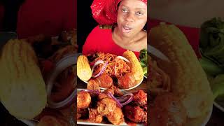 ASMR EATING NOODLES NO TALKING ASMR FRIED CHICKEN SPICY MUTTON CURRY AND EATING WITH HANDS ASMR [upl. by Megdal]