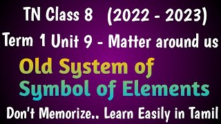 Old System of Symbol of Elements Class 8 Term 1 Unit 9 Matter Around Us [upl. by Nareht344]