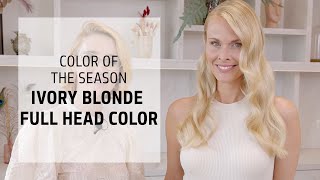 Ivory Blonde Full Head Hair Color  Goldwell Color of the Season  Goldwell Education Plus [upl. by Malachy397]