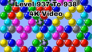 Bubble Shooter Game Video  Full Level 937 To 938 4k [upl. by Nosrej136]