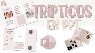 COMO HACER UN TRIPTICO EN POWERPOINT  FACIL  PLANTILLAS [upl. by Sicnarf545]