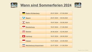 Wann sind Sommerferien 2024 [upl. by Jack455]