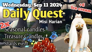 Sky Daily Quest today  Hidden Forest 11 Sep 2024  Sky Children of the Light  Sandwichies Ch [upl. by Cofsky]