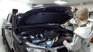 How to fit  demo of Nissan Navara NP300 Bonnet Gas Struts [upl. by Dash439]