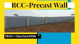 RCC Precast Wall  Calculation  Tech [upl. by Rush]