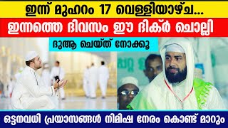 ഇന്ന് മുഹറം 17 വെള്ളിയാഴ്ച ഇന്ന് ഈ ദിക്ർ ചൊല്ലി ദുആ ചെയ്യൂ പ്രയാസങ്ങൾ നിമിഷ നേരം കൊണ്ട് മാറും Dhikr [upl. by Badger]