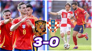 LESPAGNE détruit la CROATIE  CARVAJAL BUTEUR et MVP Fabian Ruiz  Résumé Espagne 30 Croatie [upl. by Stefania]