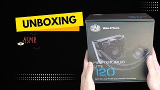 Cooler Master MasterLiquid Lite 120  Unboxing ASMR [upl. by Esihcoc54]