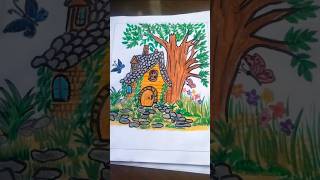 Fairy house drawing 🏚️✨ fairyhouse drawing [upl. by Niwre652]