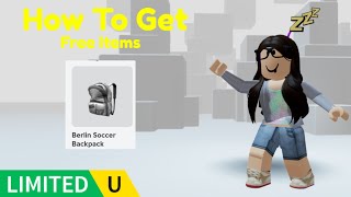 HOW TO GET BERLIN SOCCER BACKPACK IN ROBLOX ItzJennysToca [upl. by Giliane684]