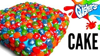 THE GUSHERS CAKE DIY  How To Make Gushers Candy Filled Cake [upl. by Eltsyrc]