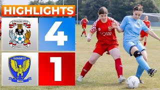 Coventry City Ladies 41 Eccleshall Women  MATCH HIGHLIGHTS [upl. by Aslehc]