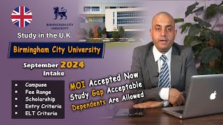 Discover Birmingham City University UK  Low Initial Fee MOI Accepted amp Dependents Allowed 2024 [upl. by Natrav]