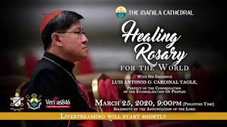 Healing Rosary for the World lead by Cardinal Tagle March 25 2020 [upl. by Amedeo]