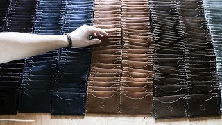 Making 500 Leather Wallets By Hand [upl. by Durwyn]