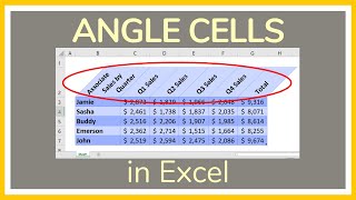 How to Make Angled Cells in Excel  Tutorial [upl. by Silden265]