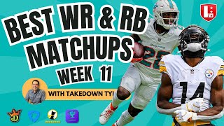 🏈 Top RB and WR Matchups for NFL Week 11  DFS amp Fantasy Football Strategy  Draftkings  Fanduel [upl. by Kutchins]