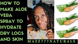 How to make Aloe Vera Spray to Hydrate dry Locs and skin [upl. by Schechter]