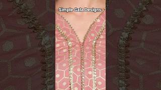 Simple Gala Design  Gala Design For Summer Suits Gota Patti Gala Design Neckline Design [upl. by Araed]