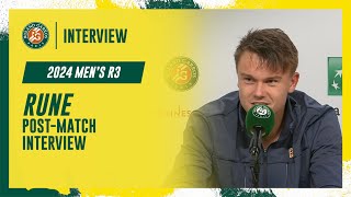 Rune Round 3 postmatch interview  RolandGarros 2024 [upl. by Erhard]