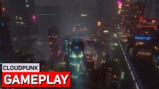 Cloudpunk  Exploring the Cyberpunk World of Nivalis Gameplay No Commentary [upl. by Atiuqahs]