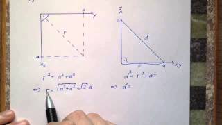 Mathe Raumdiagonale im Würfel  GeometrieAufgaben rechnen [upl. by Eal]