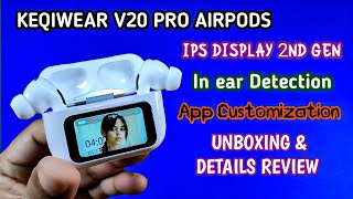 V20 Pro Screen Tws Airpods Unboxing amp Review V20 Pro Tws Earbuds Unboxing twsearbuds v20protws [upl. by Belita378]