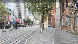 WALK ALONG BROAD STREETBRINDLEY PLACE CENTENARY SQUARE BIRMINGHAM B1 [upl. by Ahsienal878]