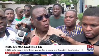 NDC Demo Against EC NDC gets green light from police for the protest on Tuesday Sept 17 [upl. by Eberta283]