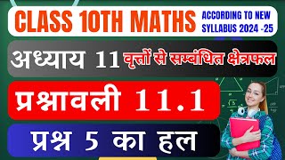 Class 10 Maths Exercise 111 Solutions in Hindi  प्रश्नावली 111 प्रश्न 5 का हल [upl. by Soigroeg]