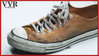 ASMR CleanampRestore Converse Chuck Taylor 1970s Orange Suede  컨버스 척테일러 1970s 오렌지 스웨이드 안녕 4k [upl. by Parthenia]