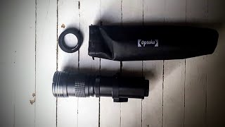 OPTEKA 420800MM TELEPHOTO REVIEW Includ Opteka 6501300mm Lens Comparison [upl. by Atipul911]