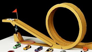 How to Make Hydraulic Hot Wheels Track From Cardboard [upl. by Geminian]