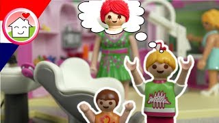 Playmobil filmpje Nederlands Familie Huizer naar de kapper [upl. by Htiel395]