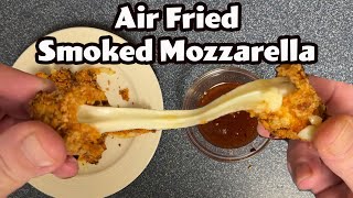 Air Fried Smoked Mozzarella Sticks with Honey Chipotle Breading  DELICIOUS [upl. by Ahsirtal]