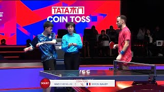 Simon Gauzy vs Kao Cheng Jui  SEMIS France vs Taiwan 2024 World Team Table Tennis Championships [upl. by Aikkin]