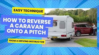 HOW TO REVERSE A CARAVAN ONTO A PITCH [upl. by Siddra967]