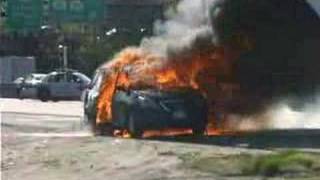 Car fire captured on video [upl. by Nanaj250]