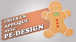 Broderie Machine  Créer un appliqué avec PEDesign [upl. by Euqirrne]