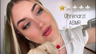 ASMR Deutsch Am schlechtesten bewerteter Ohrenarzt Ohrreinigung Ear Cleaning  OhrenArzt Roleplay⭐️ [upl. by Iloj642]