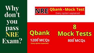 NRE1 Qbank  Mock Test With Every Option Explained [upl. by Einnol]