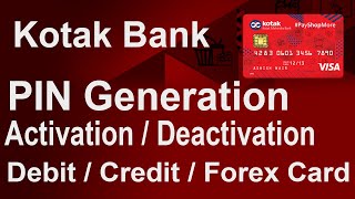 kotak credit card activate kaise kare  kotak mahindra bank credit card activation  Pin set kotak [upl. by Damiani]