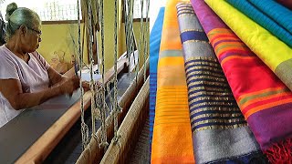 How to Weave Handloom Saree on Traditional Method [upl. by Einad728]