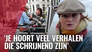 Britt en Irene fietsen langs daklozen met koffie en eten [upl. by Yejus]