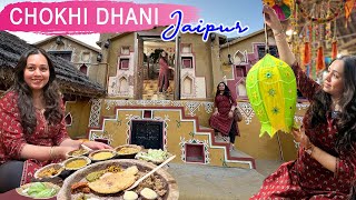 CHOKHI DHANI JAIPUR hindi guide  Rajasthani Thali activities and details with prices hindivlog [upl. by Luhar]