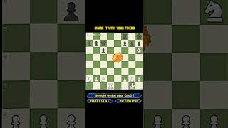 Brilliant Chess move or Blunder chess learnchesstactics chessstrategies [upl. by Northrup]